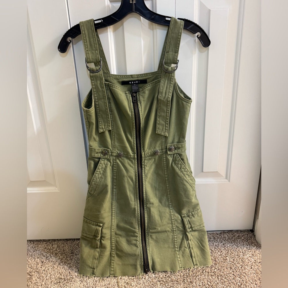 Green Zip-Front Dress by Ksubi
